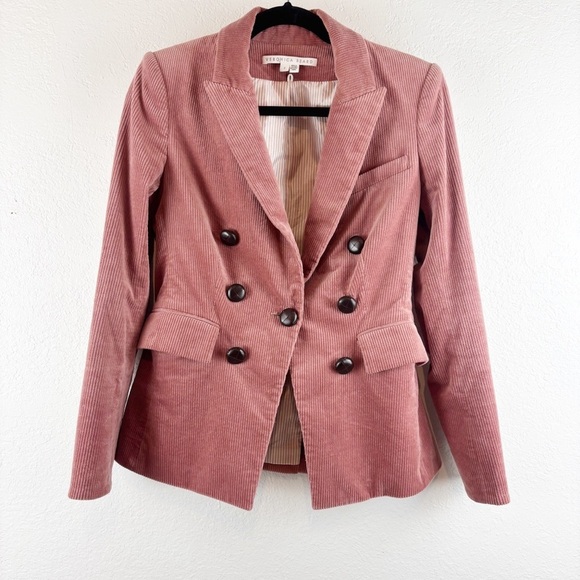 Veronica Beard Lawrence Corduroy Dickey Jacket Size 2 Pink Designer - Picture 2 of 7